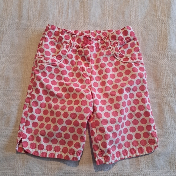 Gymboree girls size 8 white with pink polka dot shorts, adjustable waist - Picture 1 of 5